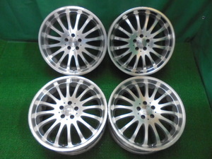 c19◆エンケイ TMW (TECNO MOTOR WORKS) アルミ◆ENKEI テクノモーターワークス 18×7.5J +38 5H PCD100 中古アルミホイール4本セット