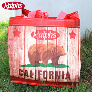 エコバッグ ショッピングバッグ 軽量 トートバッグ Ralph's ラルフス グローサリー カリフォルニア ベア ウッド Cali