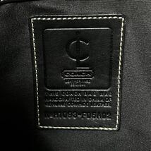 1円〜【美麗品 最高級】COACH コーチ レザー メッセンジャーバッグ ショルダーバッグ 本革 ブラック 黒 フラップ ステッチ 光沢感 メンズ_画像9