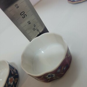 【送料無料】SILK ROAD TAKAHASHI シルクロード タカハシ 小物入れ 2個 小皿 色絵 豆皿 ペイント ユーズド まとめて アンティーク ヴィの画像6