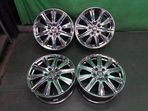 ☆　ホイール　4本　makina ISOTTA マキナイゾッタ　17×7J　+55　PCD114.3　5H　17インチ　メッキ　　☆