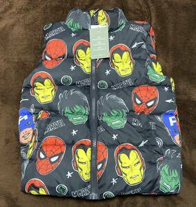  new goods h&mma- bell total pattern down vest Kids Spider-Man Hulk Captain America Ironman 135/140cm