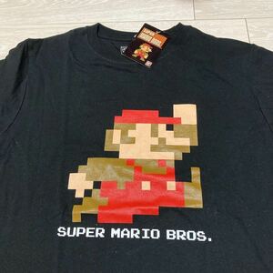 ★定価3200円★ Mサイズ 新品 スーパーマリオ ドット絵tシャツ クリボー ファミコン ゲーム 任天堂 シャツ レトロ マリオ/USJ ユニバ着d