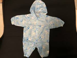  beautiful goods rainsuit 80cm raincoat rompers light blue star rainwear ... baby 