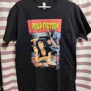 映画『パルプフィクション』（Pulp Fiction）BIGプリント Tシャツ 送料無料/新品/黒XL★ユマサーマン クエンティンタランティーノ