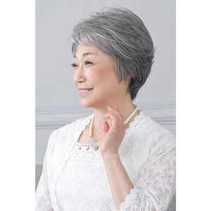 * TGH. heat-resisting gray he Appli sila wig full wig mail order Short nature Bob black . adult cosplay wig kimono pretty stylish bla