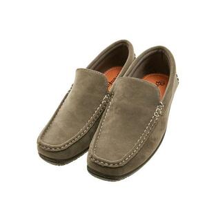 * GRAY. gray * 42(26.5-27cm) driving shoes men's slip-on shoes stylish deck shoes fake suede all season li