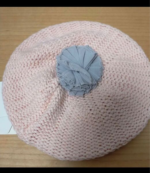 ベビー　女の子　毛糸編み　帽子