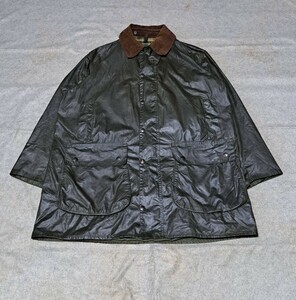 80s スペシャル　オーバーサイズ　YKK棒ZIP　　48　セージ 　ボーダー　Barbour 　バブアー border 　 ヴィンテージ　