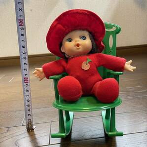 ロッキングチェア　指しゃぶり人形　ベビー　赤ちゃん　昭和レトロ　ヴィンテージ　ビンテージ　　古いおもちゃ　ぬいぐるみ　古い玩具