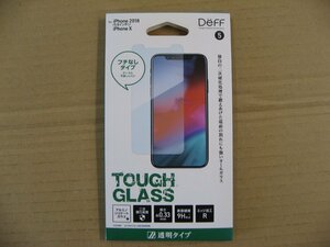 IO DATA(アイオーデータ) DEFF iPhone XS 5.8インチ用ガラスフィルム TOUGH GLASS / 透明 アルミノシリケートガラス BKS-IP18SG3F