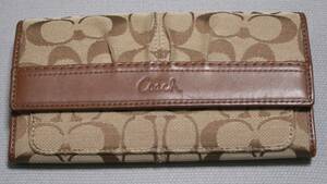 ★コーチ　COACH　長財布　シグネチャー　中古品　used★