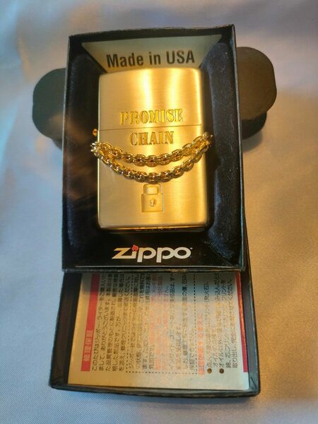 【希少】PROMISE CHAIN　ゴールドシルバー zippo 2007年製 L 07 ジッポーライター