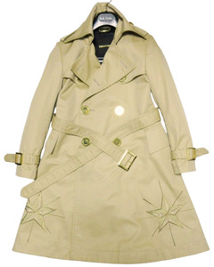  Dress Camp DRESSCAMP gold button star embroidery trench coat lady's 