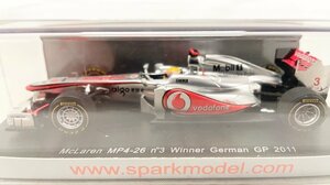 スパーク 1/43 ボーダフォンマクラーレンメルセデス MP4-27 ルイスハミルトン#4 2012 イタリアGP優勝 Vodafone McLaren MERCEDES JA-324