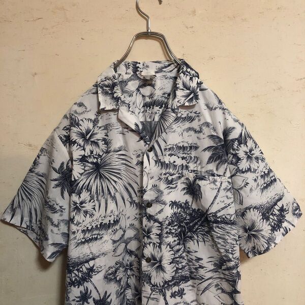 ROYAL　CREATION　HAWAII アロハシャツ　ボタニカル　ヤシの木