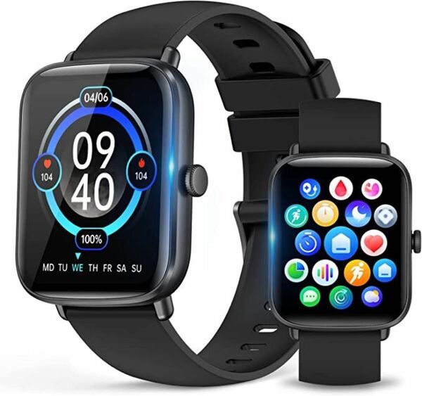 スマートウォッチ【2023 Smart Watch上新】 1.69インチ 活動量計 万歩計 歩数計Bluetooth5.0 