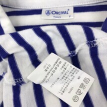 送料無料【size.F】良品 日本製 ORCIVAL オーチバル マリンボーダー 半袖Tシャツ レディース バスクシャツ カットソー (セントジェームス_画像6