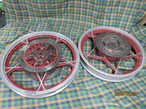  Suzuki GSX400F rom and rear (before and after) wheel star cast 19X1.85 18X2.15 disk rotor ( Triple disk .GS400E/GSX400FS/GSX250E/GSX400E)
