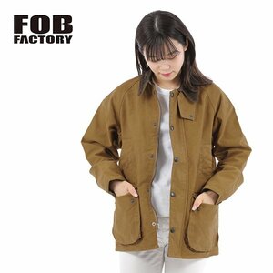 【サイズ M(2)】FOB FACTORY エフオービーファクトリー モールスキン ライディングジャケット カーキ 日本製 F2361 MOLESKIN RIDING JKT