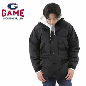 【サイズL】 Game Sportswear ゲームスポーツウェア 無地 ナイロンジャケット アウター ジャンパー ブラック The Vermont Parka