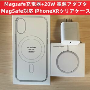 Magsafe充電器+電源アダプタ+ iPhoneXRクリアケースb