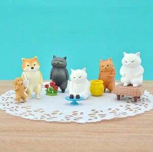 カマノレイコ フィギュアコレクション 全５種類 ミニチュア 猫 人気クリエイター