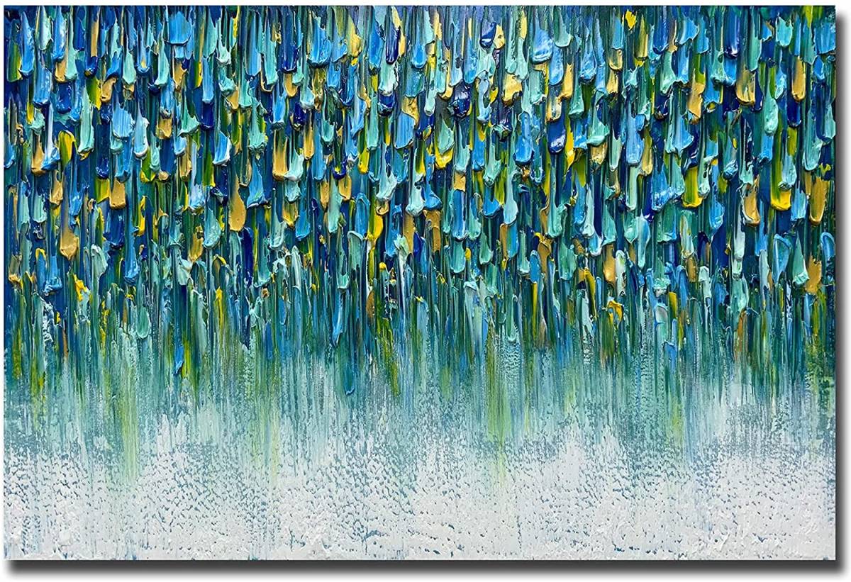 Brand new, hand-painted, super gorgeous, modern art, abstract painting, wall hanging, art panel, canvas painting, 60x90cm, painting, interior, large painting, picture, Artwork, Painting, others