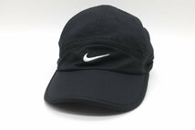 ■【YS-1】 ナイキ NIKE ■ ドライフィット キャップ 帽子 ■ 状態良好 ■ サイズ・55cm 調節可 ブラック 黒系 ■【同梱可能商品】■A_画像1