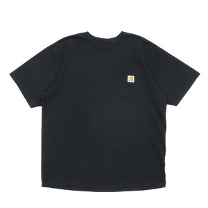 古着 カーハート CARHARTT ポケットTシャツ ワンポイント ブラック サイズ表記：L　gd80378