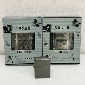 【T0314】ルパン三世 次元大介 ジッポ ジッポー ZIPPO オイルライター シルバーカラー 箱付き 着火未確認 の画像1