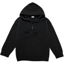 国内正規品 22SS CELINE ARTIST BAJA JACQUARD RIBBED WOOL HOODIE S セリーヌ アーティストバハジャカードリブ編みウールニットパーカー_画像2