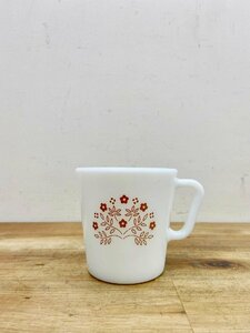 PYREX Pyrex mug milk glass Vintage Old collection tableware America miscellaneous goods [7380]