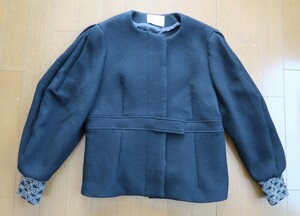 ◇LADY LUCK LUCA　ウール70％やわらかミディアム丈コート　BK　サイズMくらい◇冬物処分