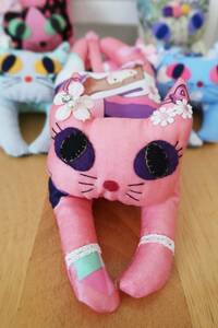 Art hand Auction Handgefertigter Nyanko-Puppenmädchen-Druck von Sakka, Tier, Katze, Katzen im Allgemeinen