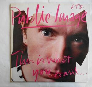 UK record used LP*P.I.L[THIS IS WHAT YOU WANT] record middle sack attaching 