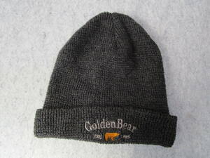 Y.23C7　SY★送料210円定額☆　ニット帽　Golden Bear　ゴールデンベア　57～59㎝　グレー　USED　☆