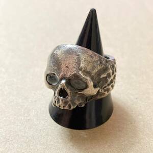 貴重★ヴィンテージ物★グレートフロッグTheGreatFrogエビルスカルリングTGF指輪シルバーリングSKULLRING両面ストーン入り