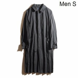 J9835P ▼COMME des GARCONS HOMME コムデギャルソン▼ 新品 21AW シワ加工 ポリエステル ステンカラーコート ブラック 黒 S 春秋 rb mks