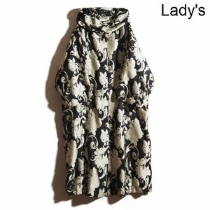 K6638P VDRIES VAN NOTEN Dries Van Noten V floral print Jaguar do with a hood . spring coat black M / silk black spring ~ autumn rb mks