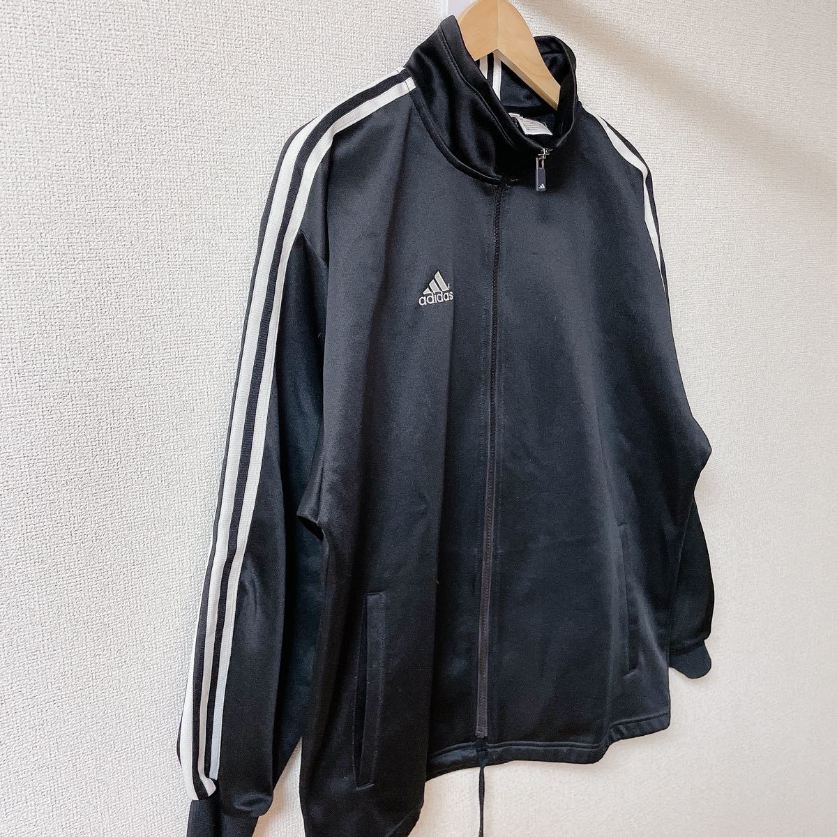 adidas アディダス s ジャージ 黒 古着 3本ライン メンズ L   JChere