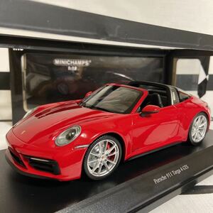 ★ミニチャンプス／MINICHAMPS：1/18 ★ポルシェ 911 (992) タルガ 4 GTS／PORSCHE 911 (992)TARGA 4 GTS (RED) 2021 ★未展示モデル♪