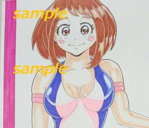 Art hand Auction Иллюстрации включены OK Hero Academia Ochako Купальник Doujin Рисованные иллюстрации / Фан-арт Моя Hero Academia Otyako, комиксы, аниме товары, рисованная иллюстрация