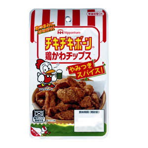 チキチキボーン 鶏かわチップス 常温おつまみ 日本ハム 27g ｘ４個セット/卸/送料無料メール便