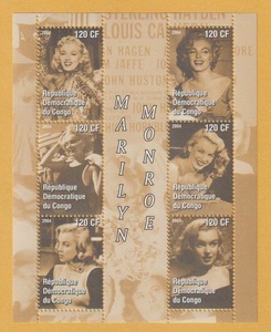 * [ foreign stamp * navy blue go] Marilyn * Monroe (7 next ) stamp seat (`04) unused 