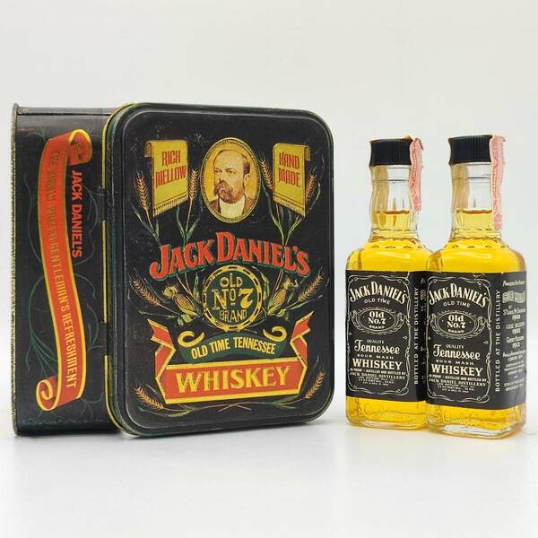 【全国送料無料】JACK DANIEL'S OLD TIME Old No.7 BRAND TIN BOX　各45度　各50ml【ジャックダニエル ティンボックス ブリキ 缶】