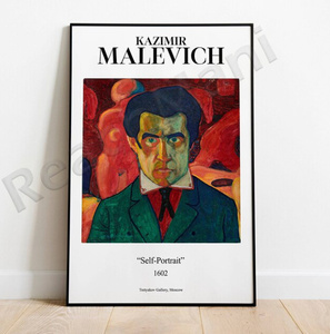 G2611 カジミール・マレーヴィチ Kazimir Malevich キャンバスアートポスター 50×70cm イラスト インテリア 雑貨 海外製 枠なし G
