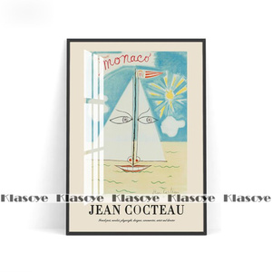 G1236 ジャン・コクトー　Jean Cocteau　絵画プリント キャンバスアートポスター 50×70cm 海外製 枠なし F