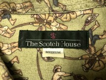 【送料無料】ザ・スコッチハウス The Scotch House 総柄 釣り 漁師 オールド レトロ アメカジ ハンティング 長袖シャツ メンズ M 黄緑_画像2