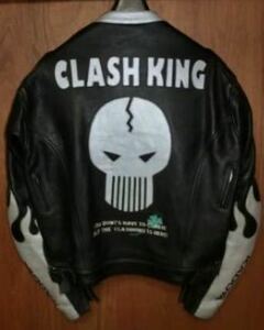  super valuable Kadoya out of print KADOYA records out of production crash King m rider's jacket Skull leather jacket original leather single lai DIN g jacket leather jacket 